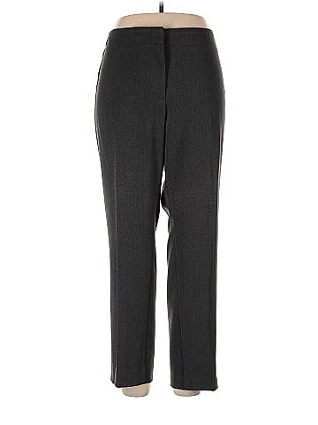 Talbots Women's Signature Fit Wide Leg Dress Pants Size 16 Black 29.5  Inseam