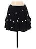 The Impeccable Pig 100% Rayon Stars Black Casual Skirt Size S - photo 1