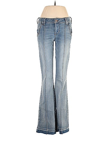 Faded Glory Solid Blue Jeans Size 16 - 56% off