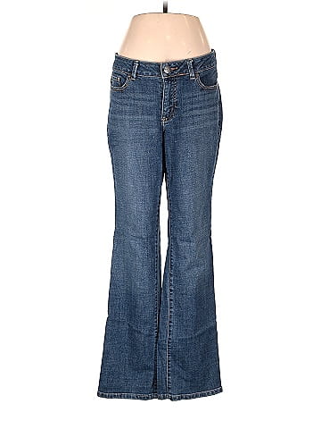 Earl Jean Solid Blue Jeans Size 4 (Petite) - 71% off