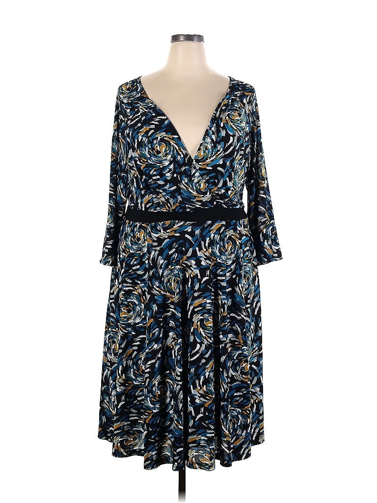IGIGI Paisley Blue Casual Dress Size 22 - 24 Plus (Plus) - photo 1