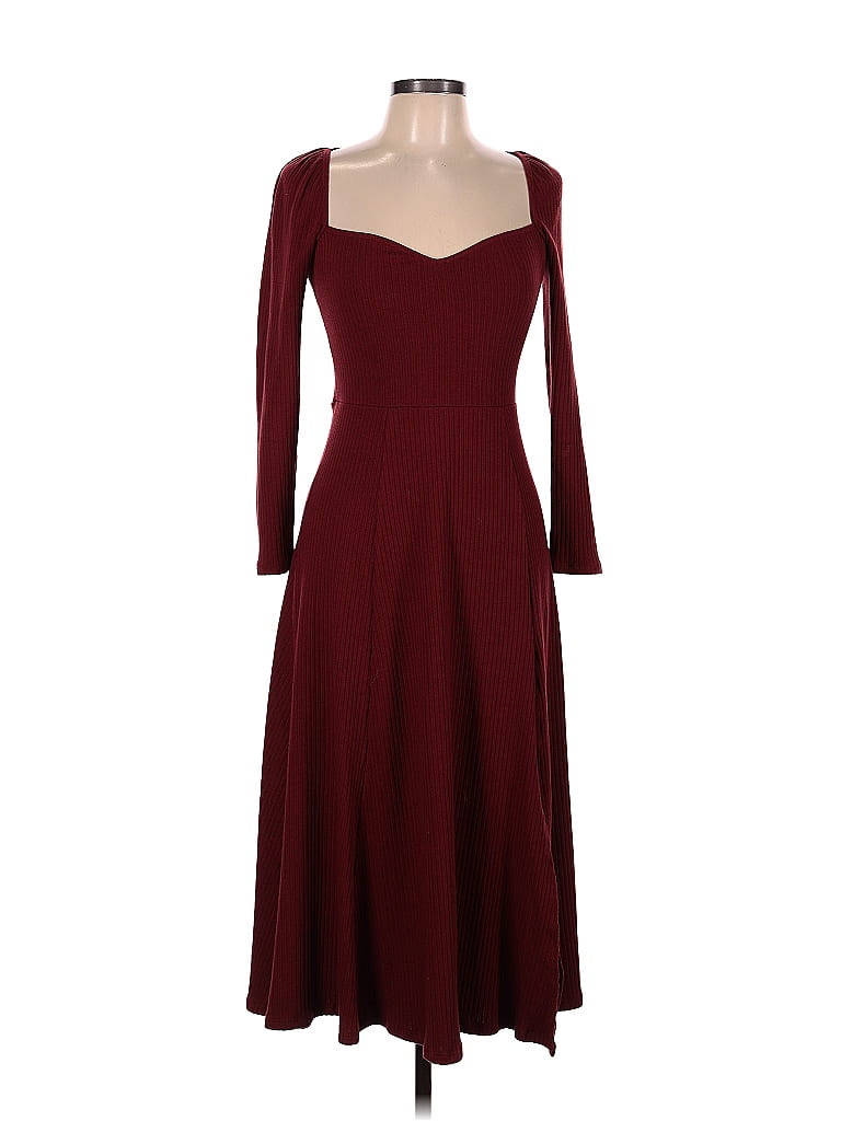 Reformation Solid Maroon Burgundy Casual Dress Size M 62 Off Thredup