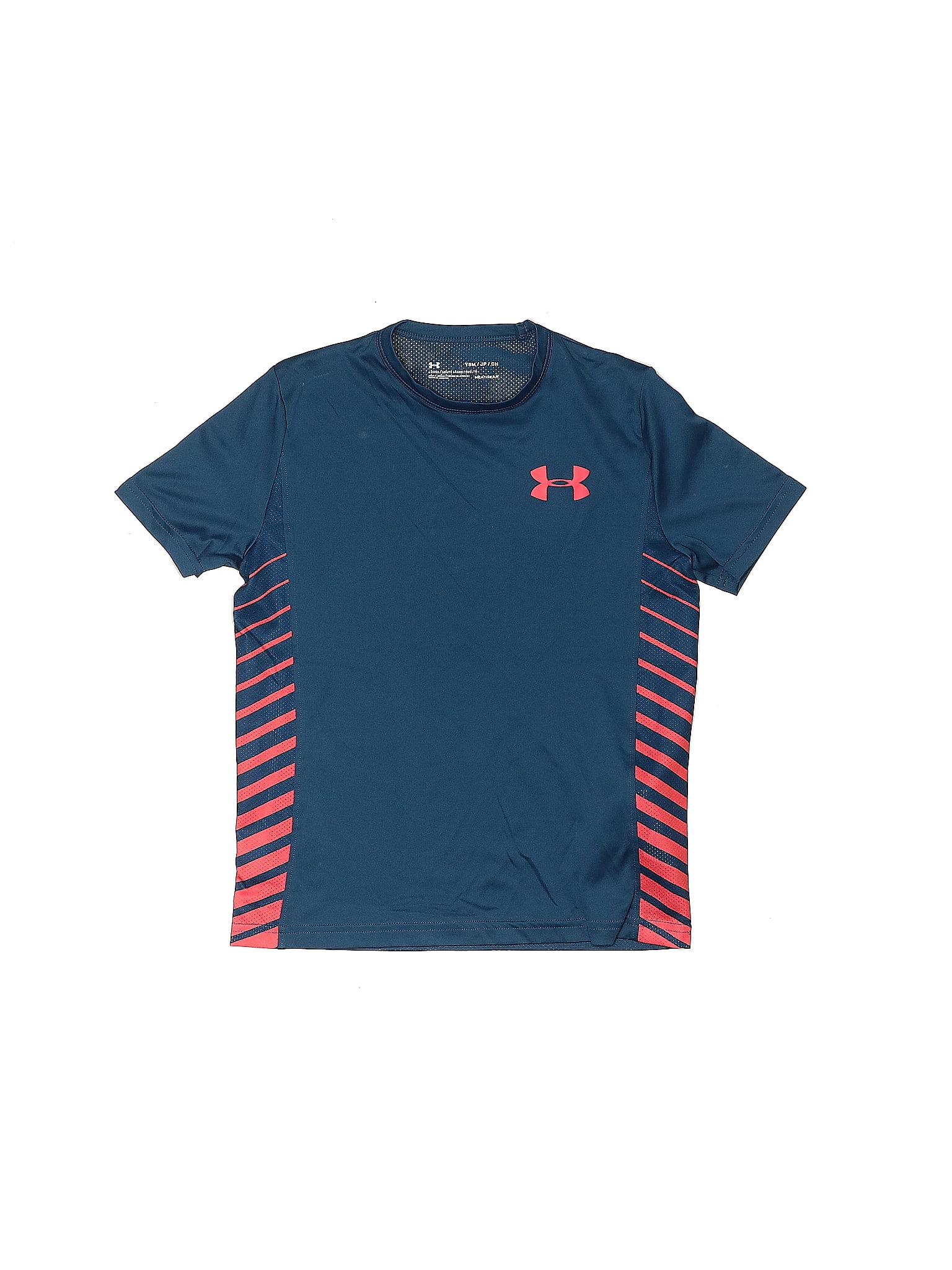 Under Armour 100% Polyester Blue Active T-Shirt Size S (Youth