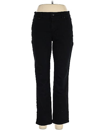 Talbots Solid Black Jeans Size 10 (Petite) - 71% off