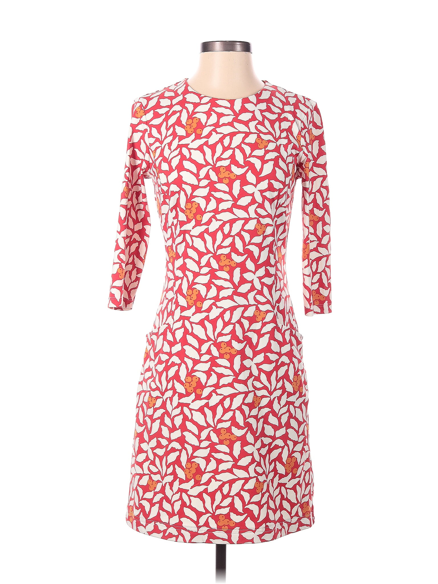 Dress Casual Midi By J Mclaughlin In Gold & White, Size:M main image 0