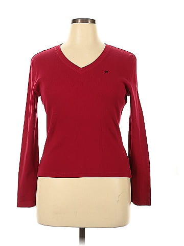 Tommy hilfiger burgundy outlet sweater