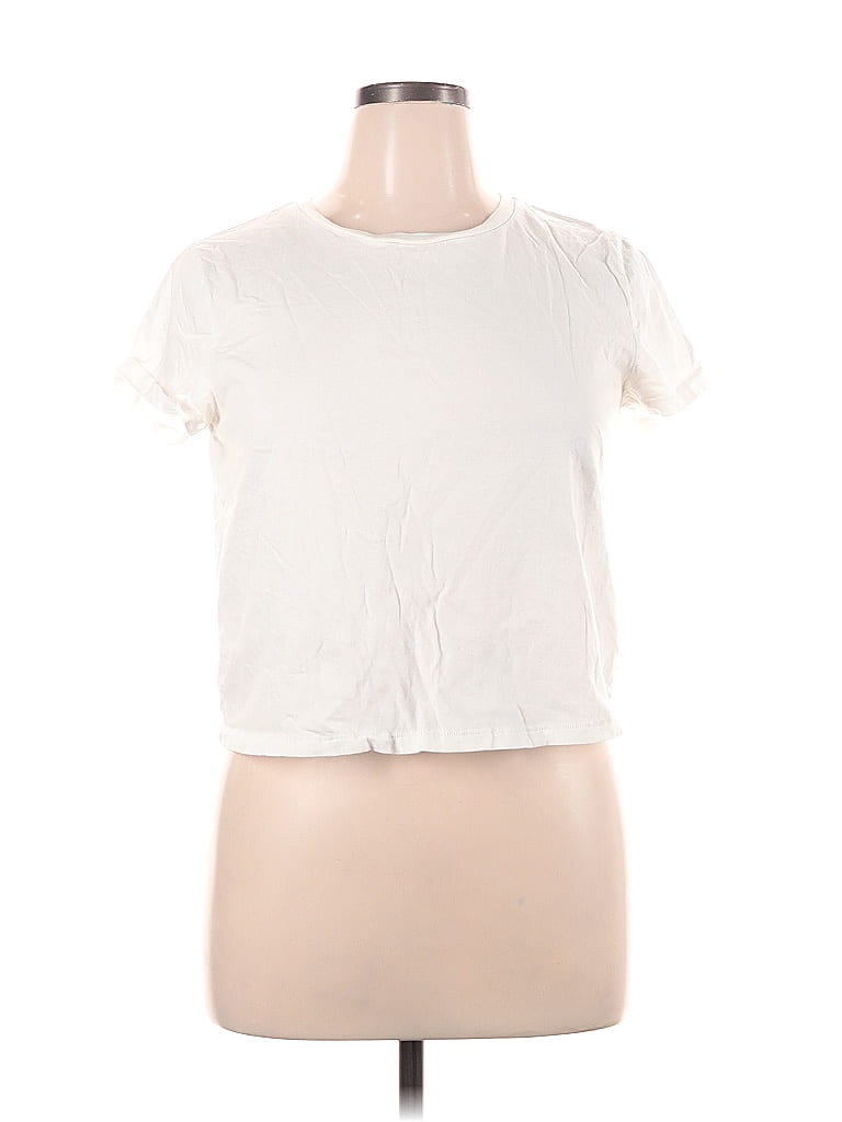 Universal Thread 100% Cotton Ivory Short Sleeve T-Shirt Size XL - photo 1
