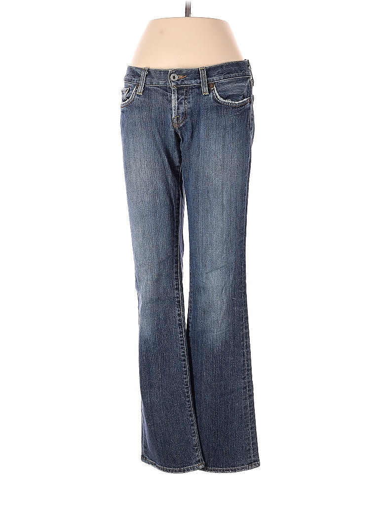 Lucky Brand 100% Cotton Solid Blue Jeans Size 4 - 68% off