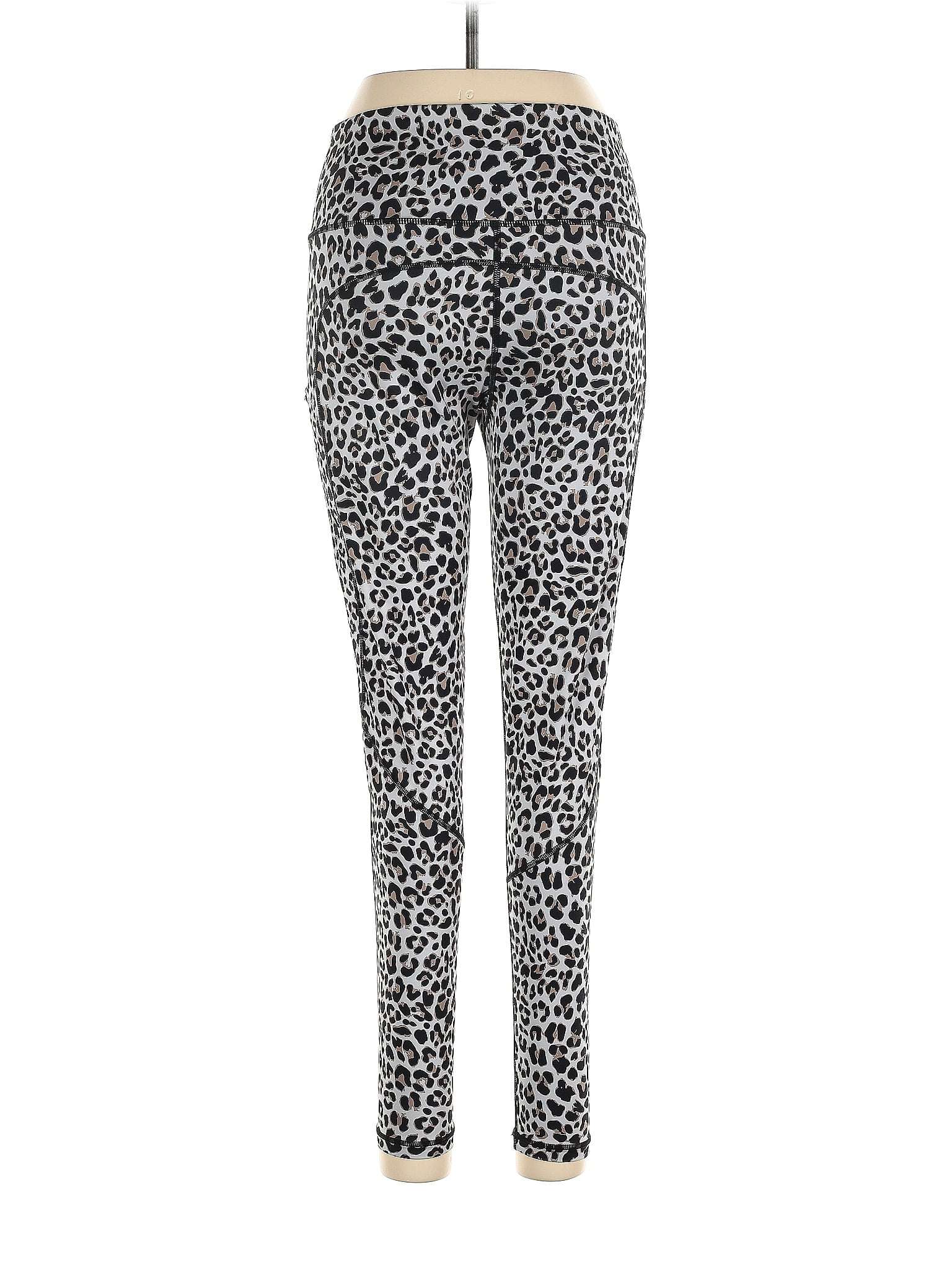 Assorted Brands Leopard Print Multi Color Silver Leggings Size L - 48% off
