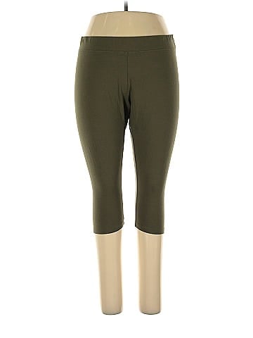 Sonoma Goods for Life Solid Green Leggings Size XL (Petite) - 40% off