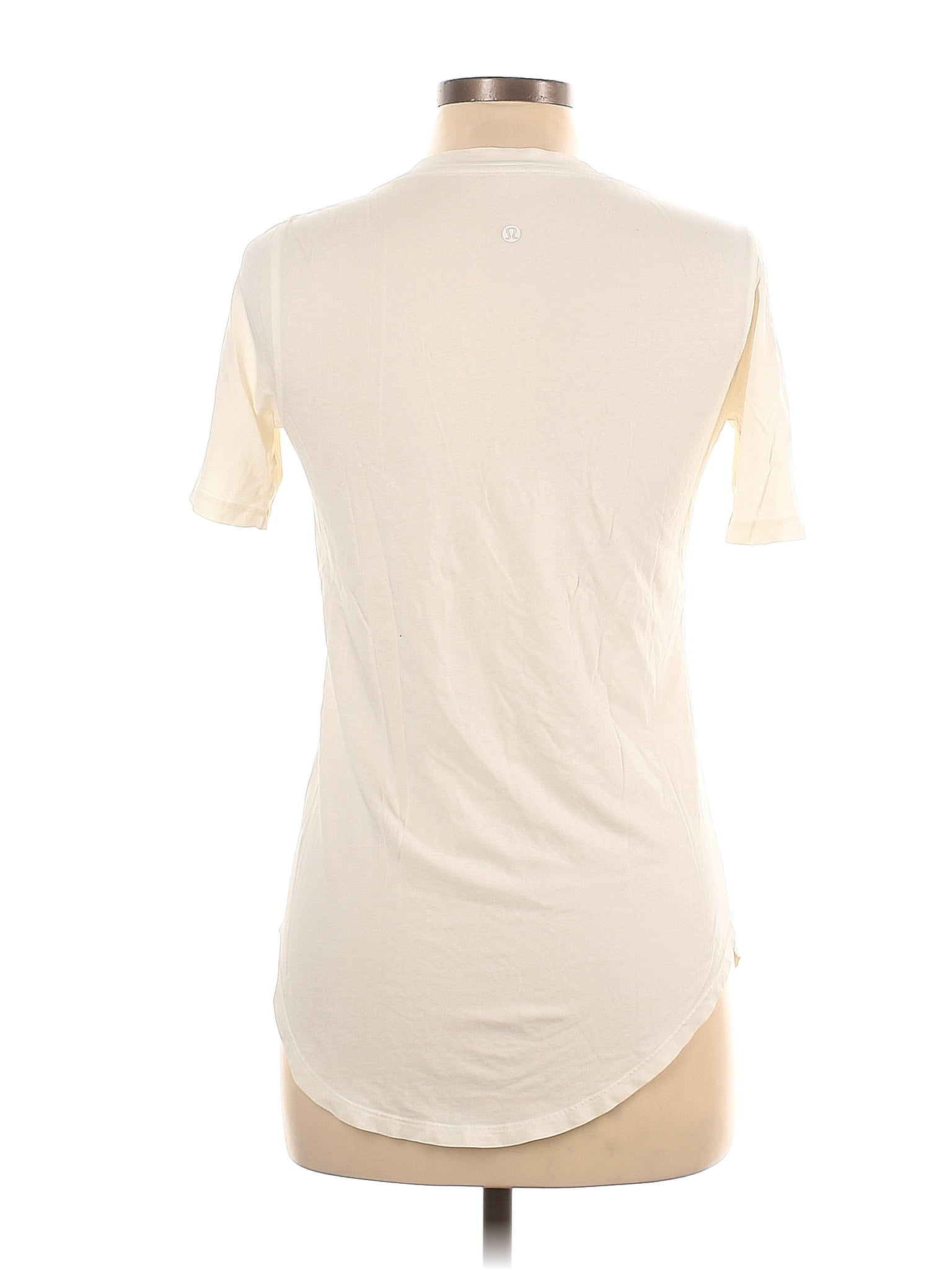 Lululemon Athletica Solid Ivory Active T-Shirt Size 10 - 43% off