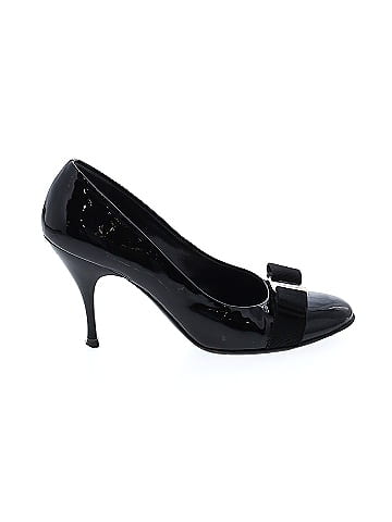Salvatore Ferragamo Solid Black Heels Size 7 1/2 - 78% off