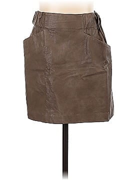 Zara Basic Faux Leather Skirt (view 1)