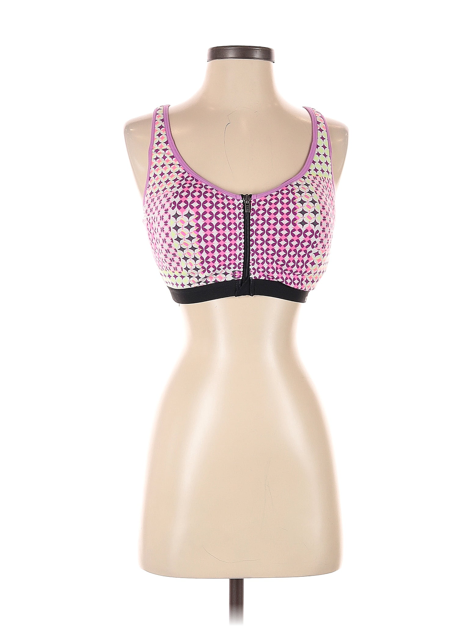 VSX Sport 100% Elastane Color Block Pink Sports Bra Size Med (34D) - 45 ...