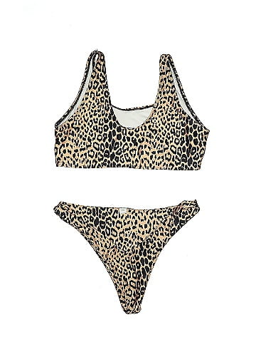 Unbranded Gold Two Piece Swimsuit Size 2X (Plus) - 63% off