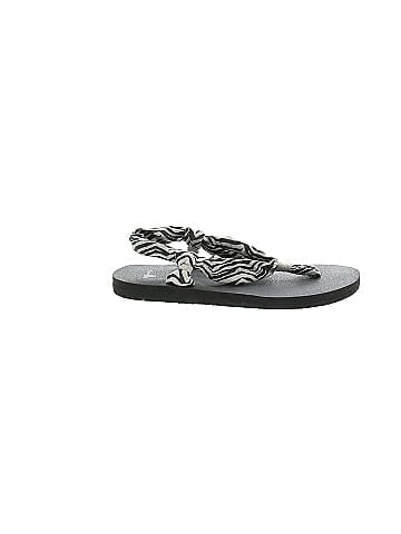 Sanuk Black Gray Sandals Size 7 - 61% off