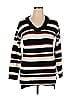 Derek Heart 100% Acrylic Stripes Brown Pullover Sweater Size 1X (Plus) - photo 1