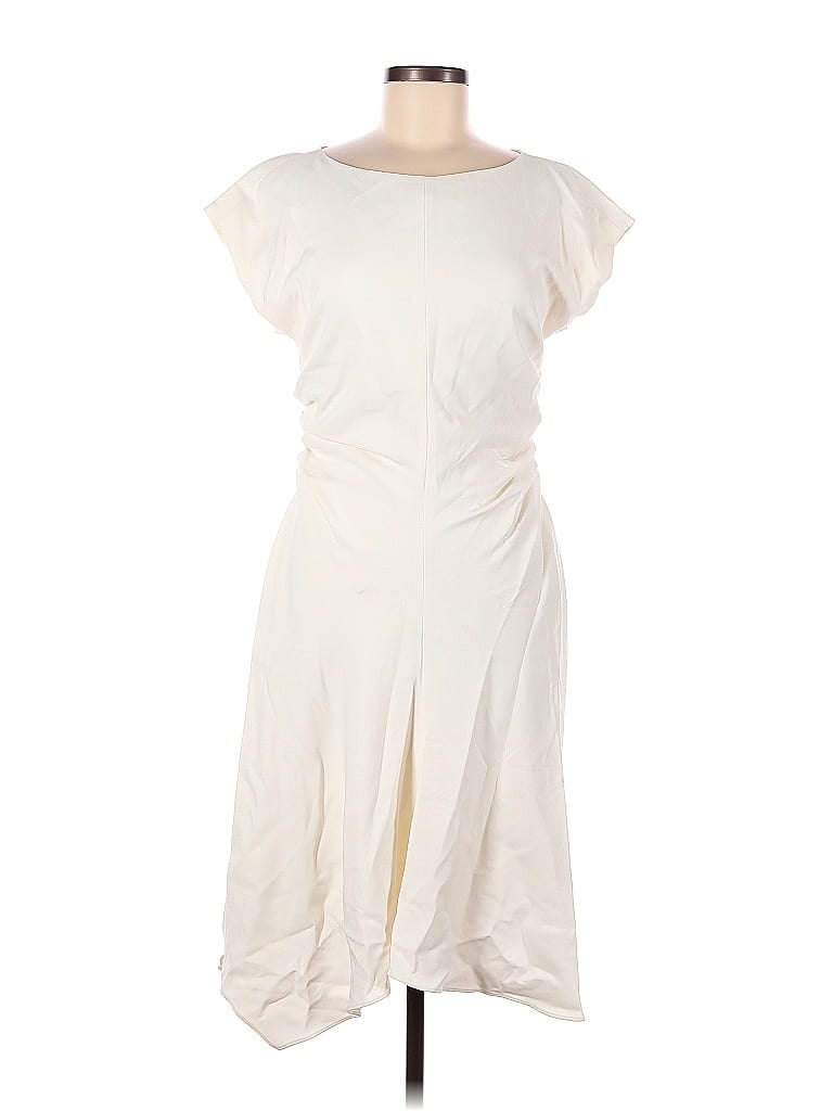 Halston Heritage Solid Ivory Casual Dress Size 8 77 Off Thredup