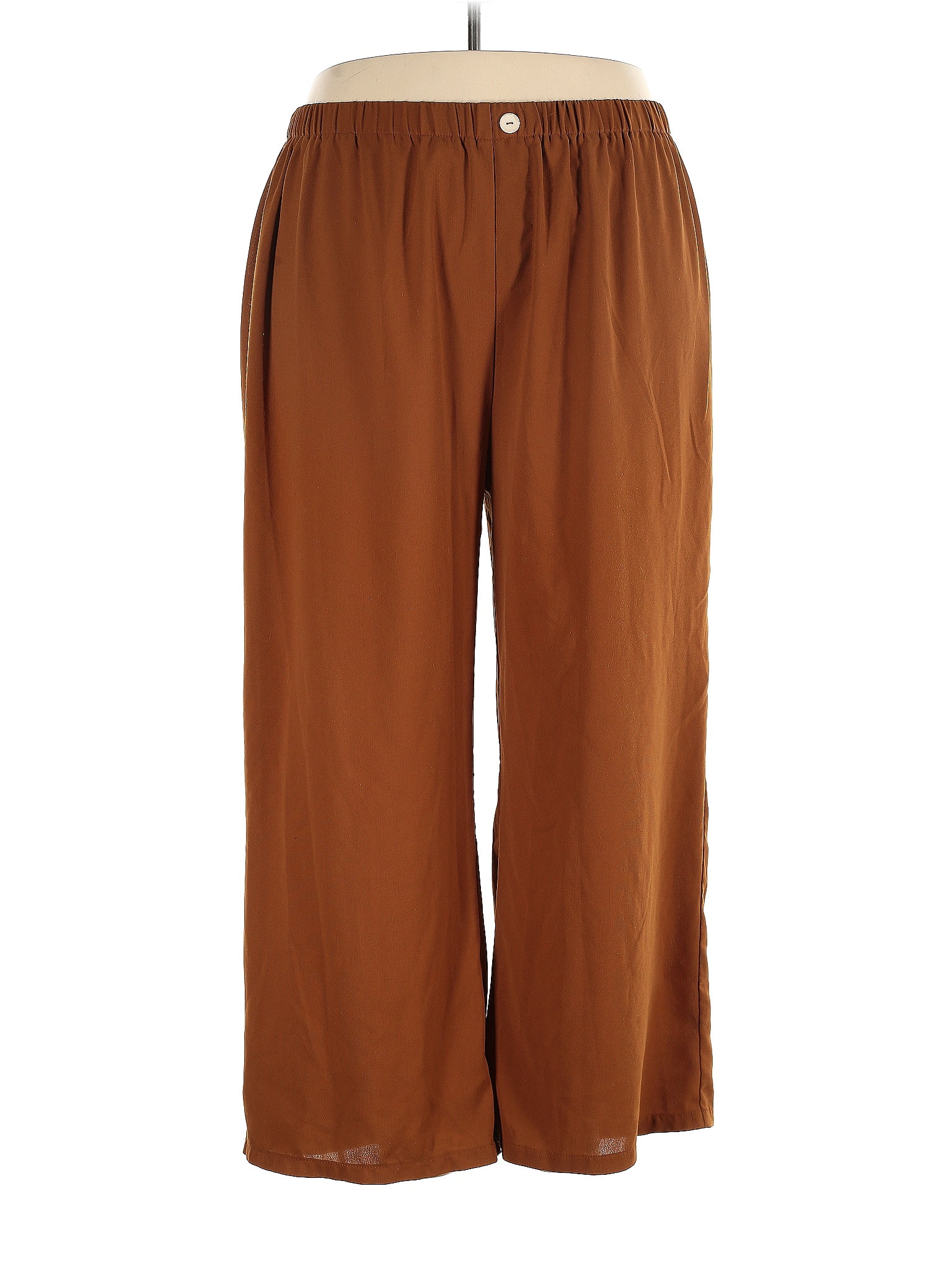 A New Day Solid Brown Casual Pants Size 16 - 46% off