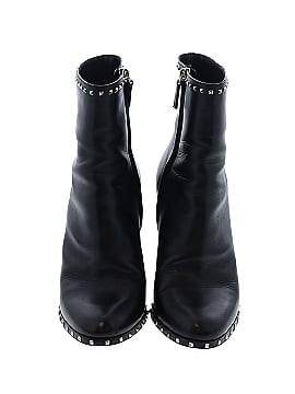 Valentino Garavani Rockstud Leather Ankle Boots - Black (view 2)