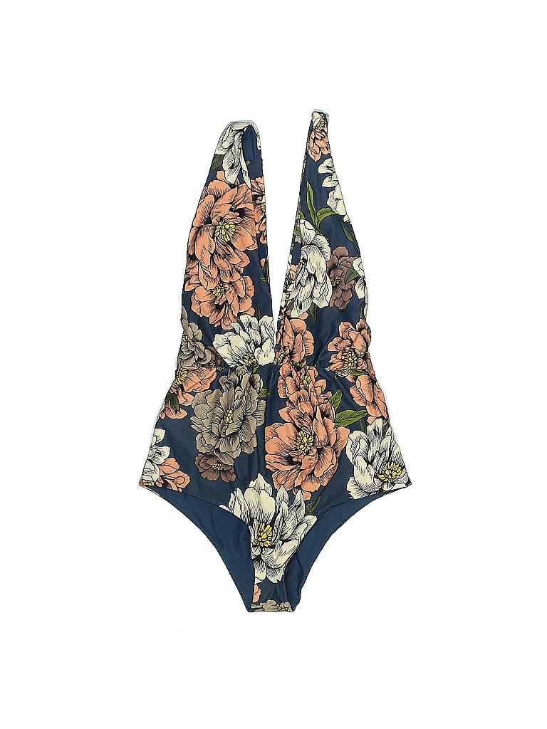 Tori Praver Floral Multi Color Blue One Piece Swimsuit Size S - 69% off ...