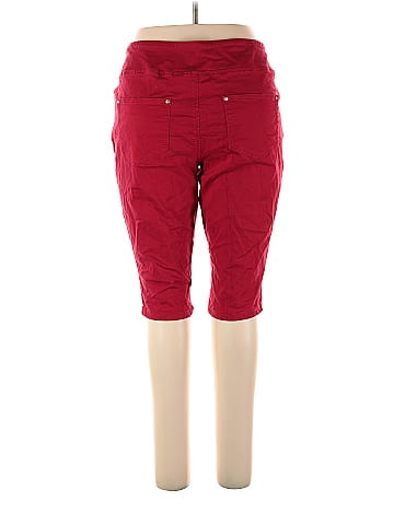 Belle By Kim Gravel Solid Red Jeggings Size 16 (Petite) - 71% off