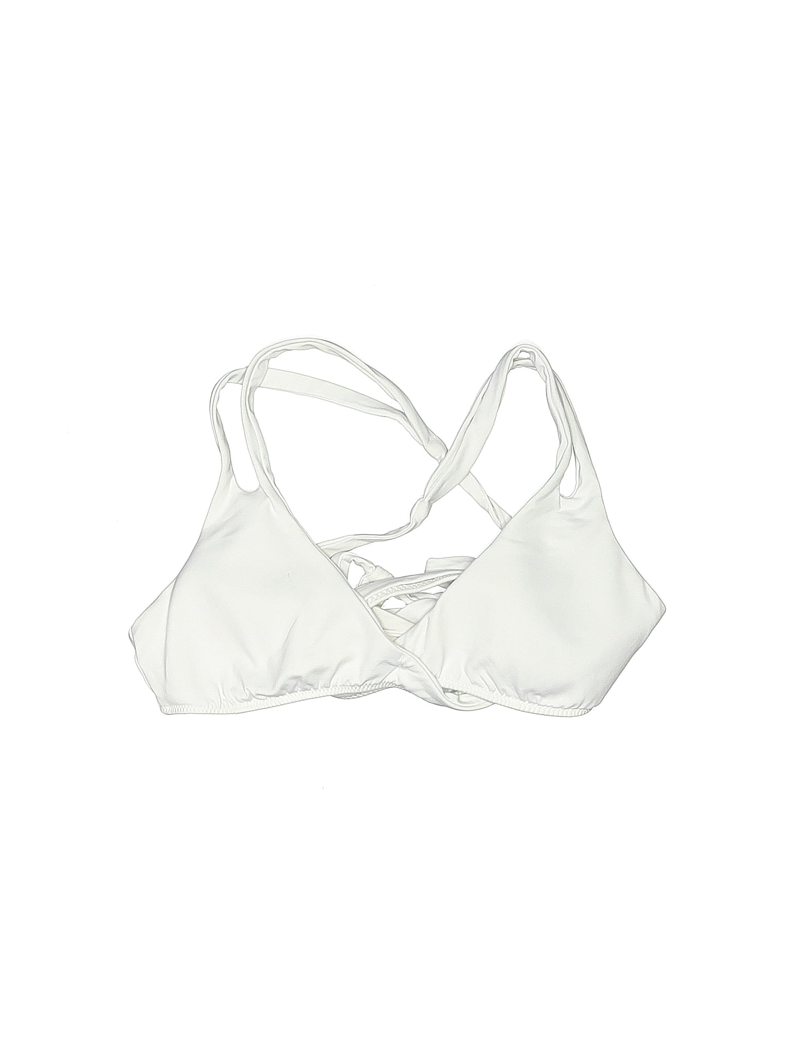 Becca Solid White Ivory Swimsuit Top Size M - 57% off