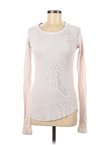 Lululemon Athletica Color Block Pink Gray Pullover Sweater Size 8