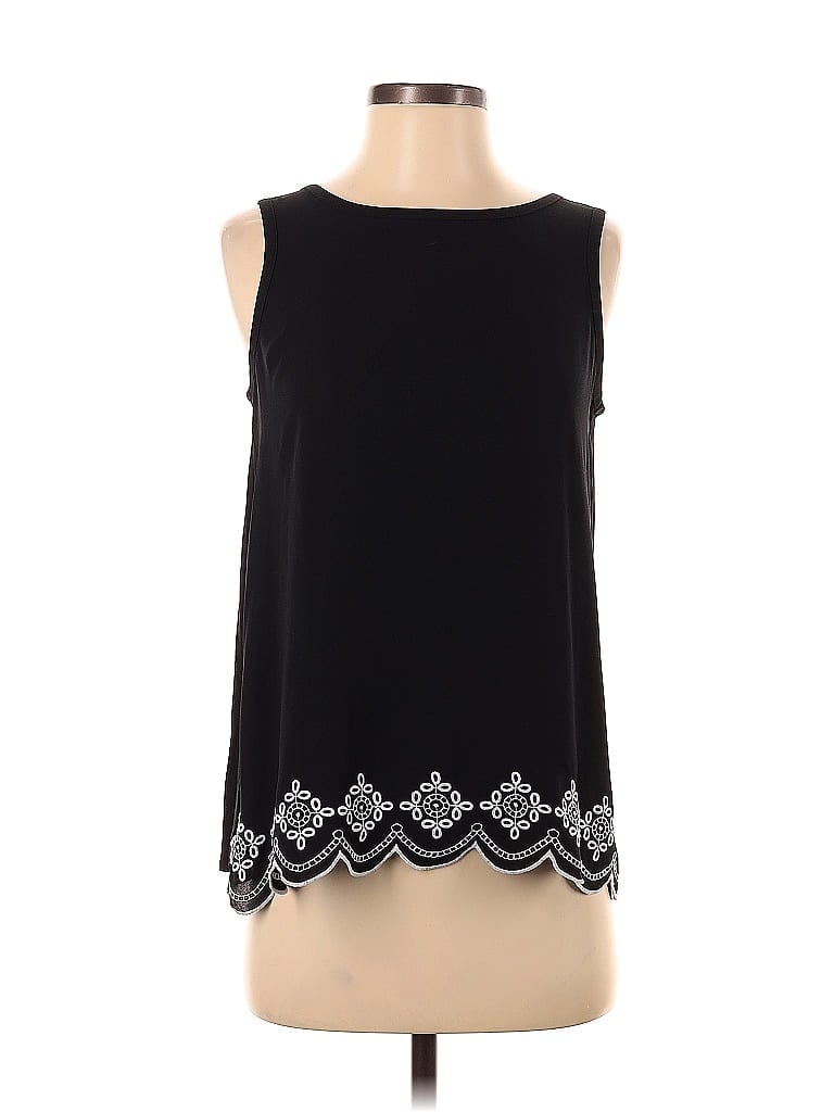 Ann Taylor LOFT 100% Polyester Black Sleeveless Blouse Size XS - photo 1