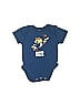 Team Apparel 100% Cotton Print Blue Short Sleeve Onesie Size 0-3 mo - photo 1