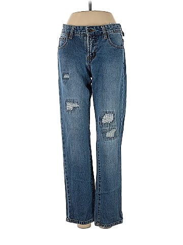 Lucky Brand 100% Cotton Solid Blue Jeans Size 14 - 64% off