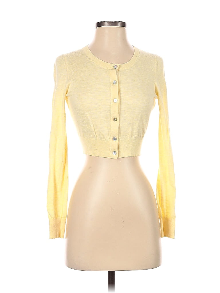 Banana Republic 100% Cotton Yellow Cardigan Size XS (Petite) - photo 1