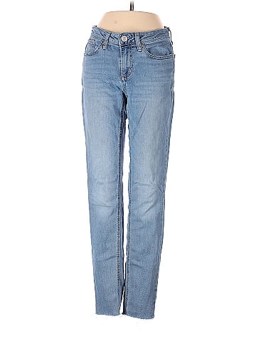 LC Lauren Conrad Solid Blue Jeans Size 4 (Tall) - 60% off