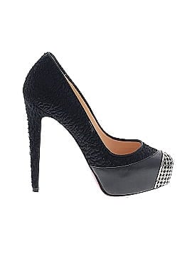 Christian Louboutin Leather and Calf Hair Metal Accent Maggie Pumps (view 1)