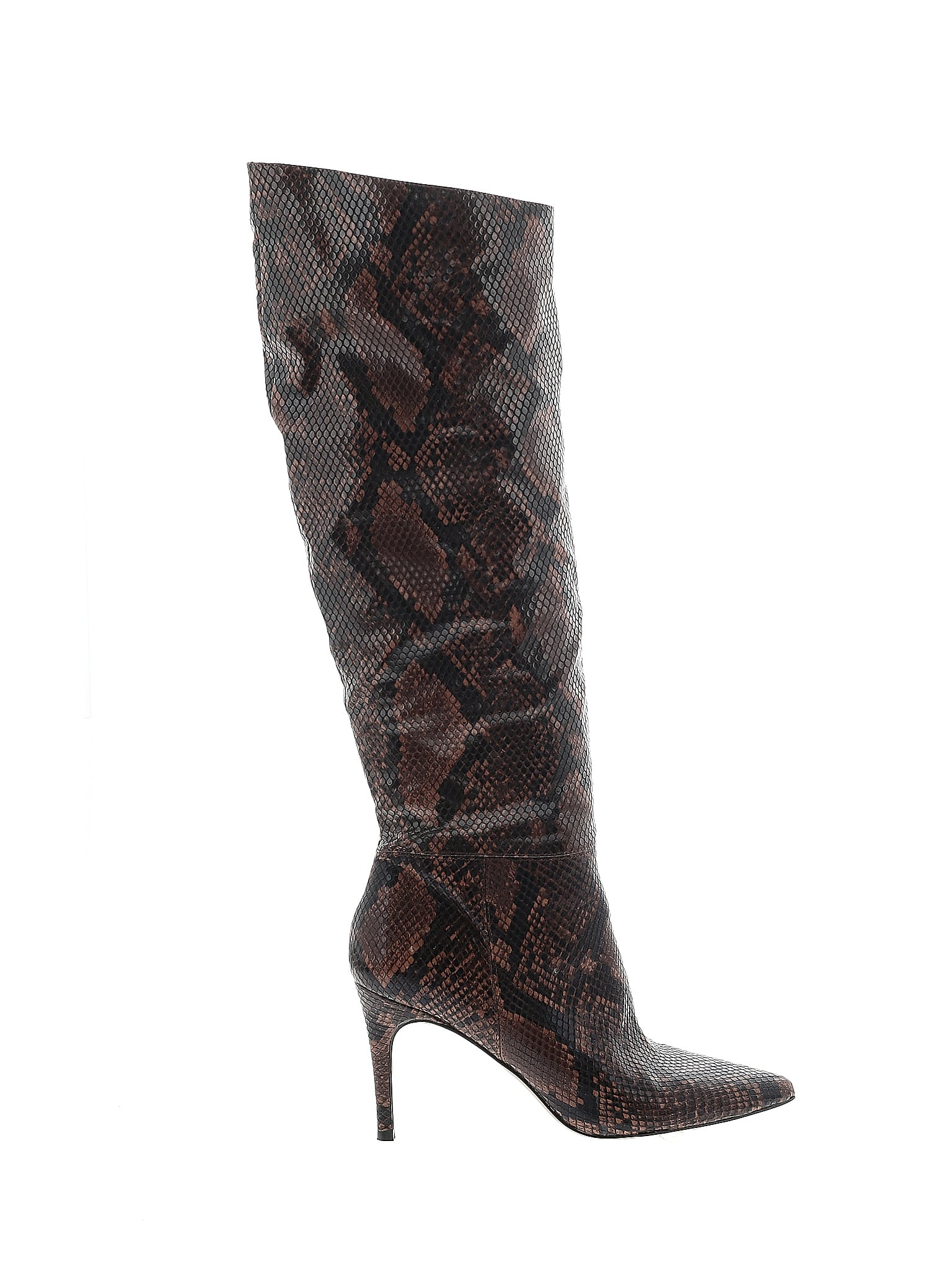 Steve Madden Snake Print Black Brown Boots Size 8 1/2 - 60% off