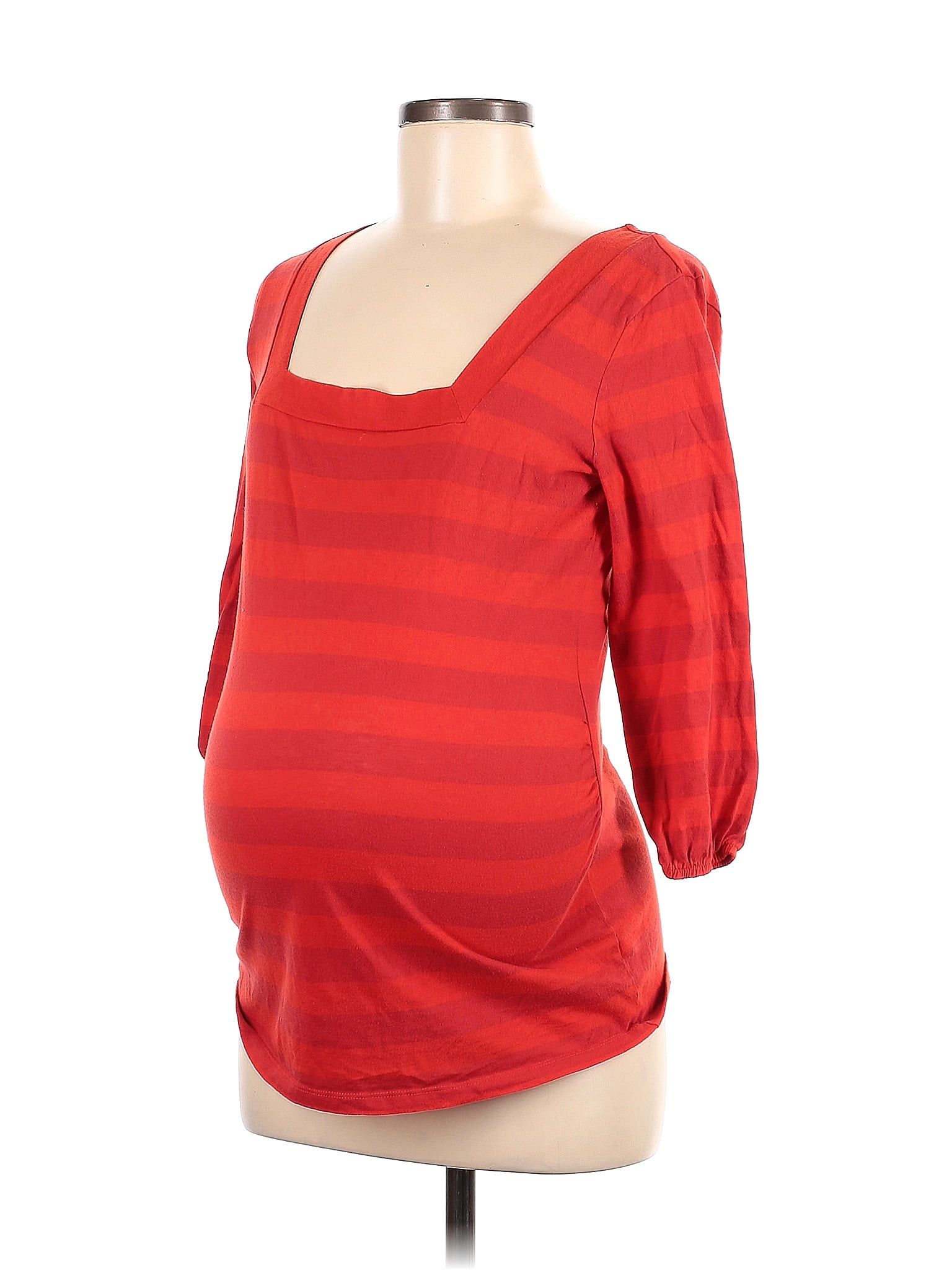 Side Ruched 3/4 Sleeve Maternity T Shirt - A Pea In the Pod