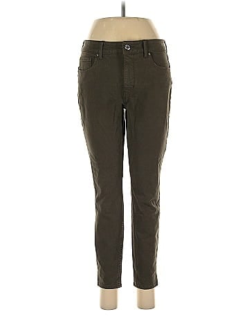 White House Black Market Solid Green Jeggings Size 8 (Petite) - 73