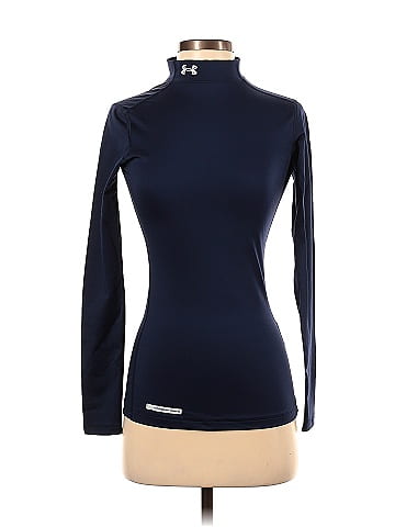 Under Armour Solid Navy Blue Long Sleeve Turtleneck Size XS - 54% off