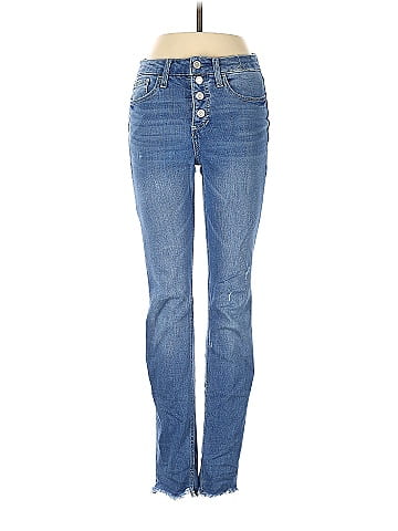 LC Lauren Conrad Solid Blue Jeans Size 4 (Tall) - 62% off