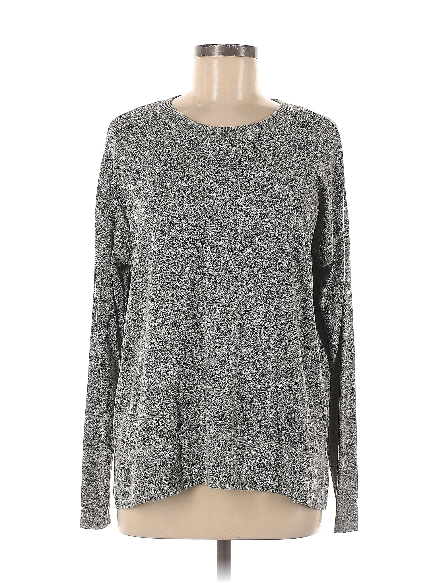 Lucky Brand Color Block Solid Gray Pullover Sweater Size M - 68
