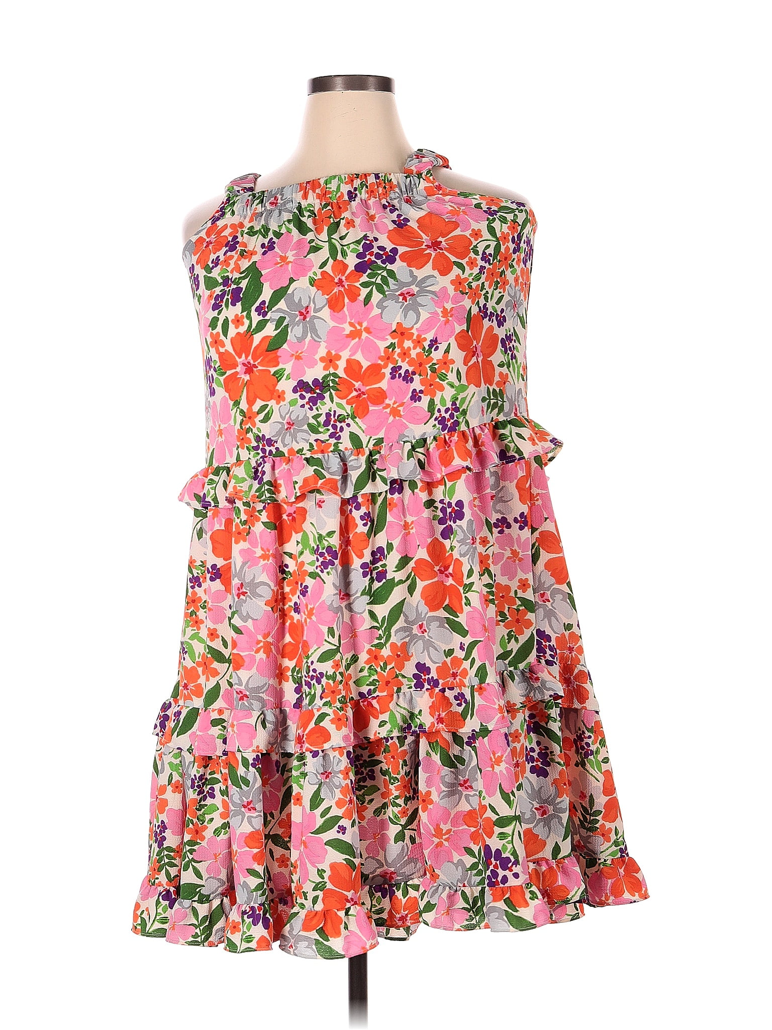 Bonnie Jean Floral Multi Color Pink Casual Dress Size 16 52 Off