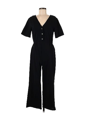 H&M Solid Black Jumpsuit Size M - 27% off