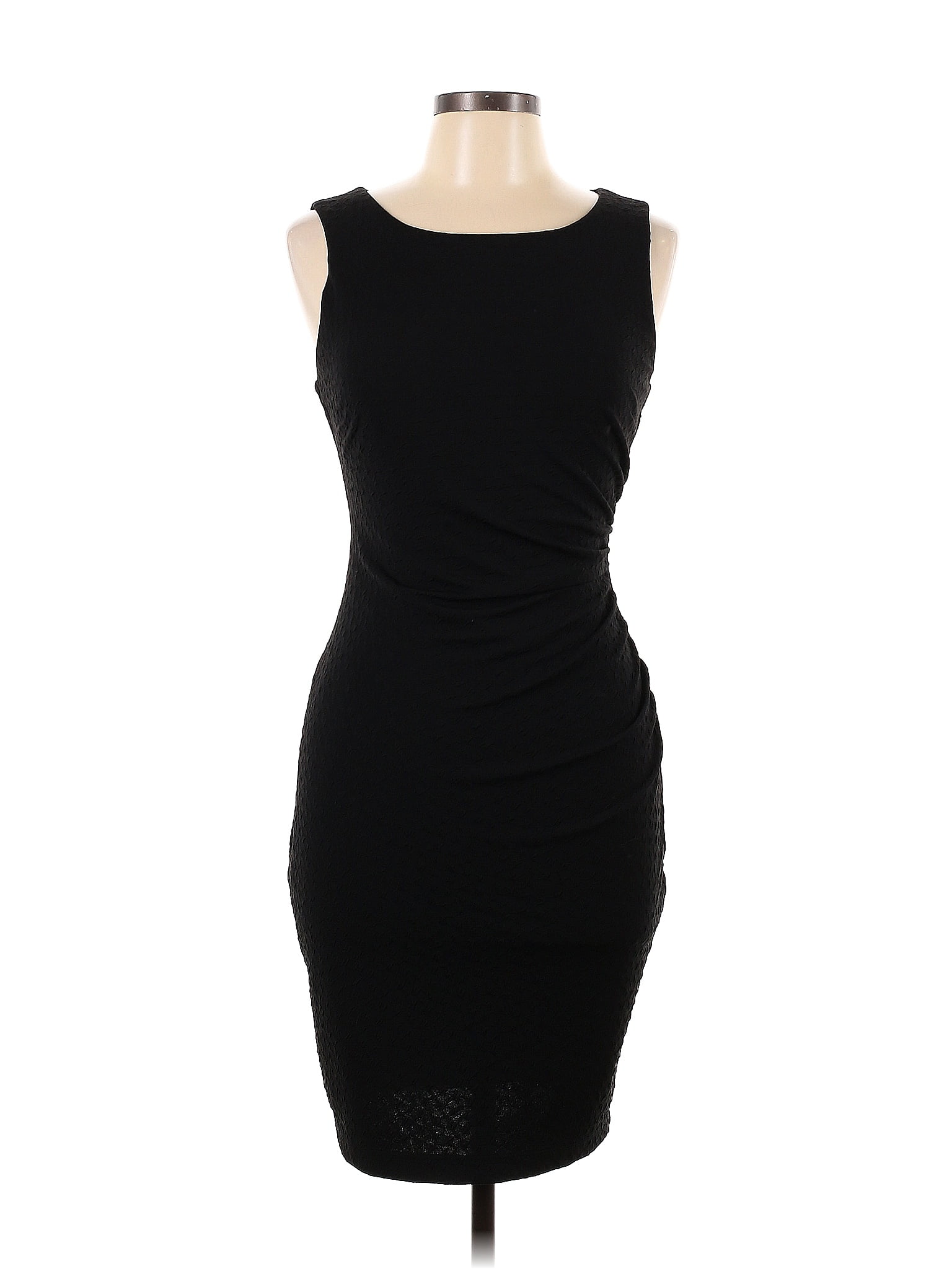 Bisou Bisou 100 Polyester Solid Black Cocktail Dress Size 8 73 Off