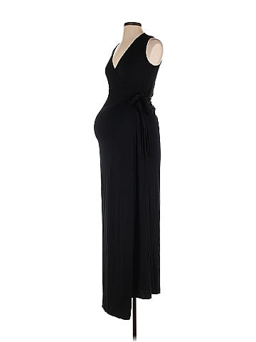 Ingrid + Isabel Solid Black Casual Dress Size S (Maternity) - 73% off