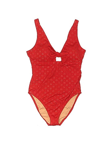 J crew red store one piece swimsuit