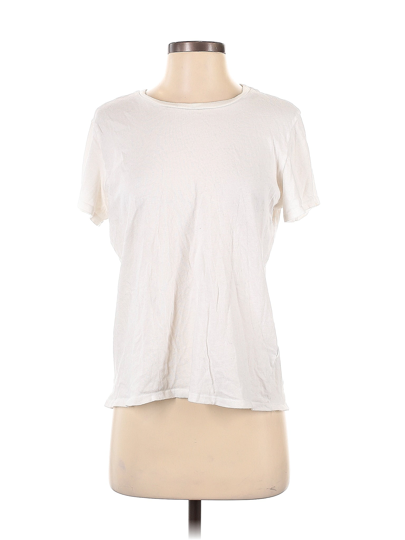 Reformation 100% Cotton White Ivory Short Sleeve T-Shirt Size S - 41% ...