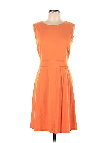 BCBGMAXAZRIA Solid Orange Casual Dress Size 10 83 off ThredUp