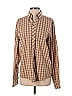 Ben Sherman Checkered-gingham Plaid Brown Long Sleeve Button-Down Shirt Size 2 - photo 1