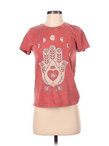 Lucky Brand 100% Cotton Red Short Sleeve T-Shirt Size XS - 47% off
