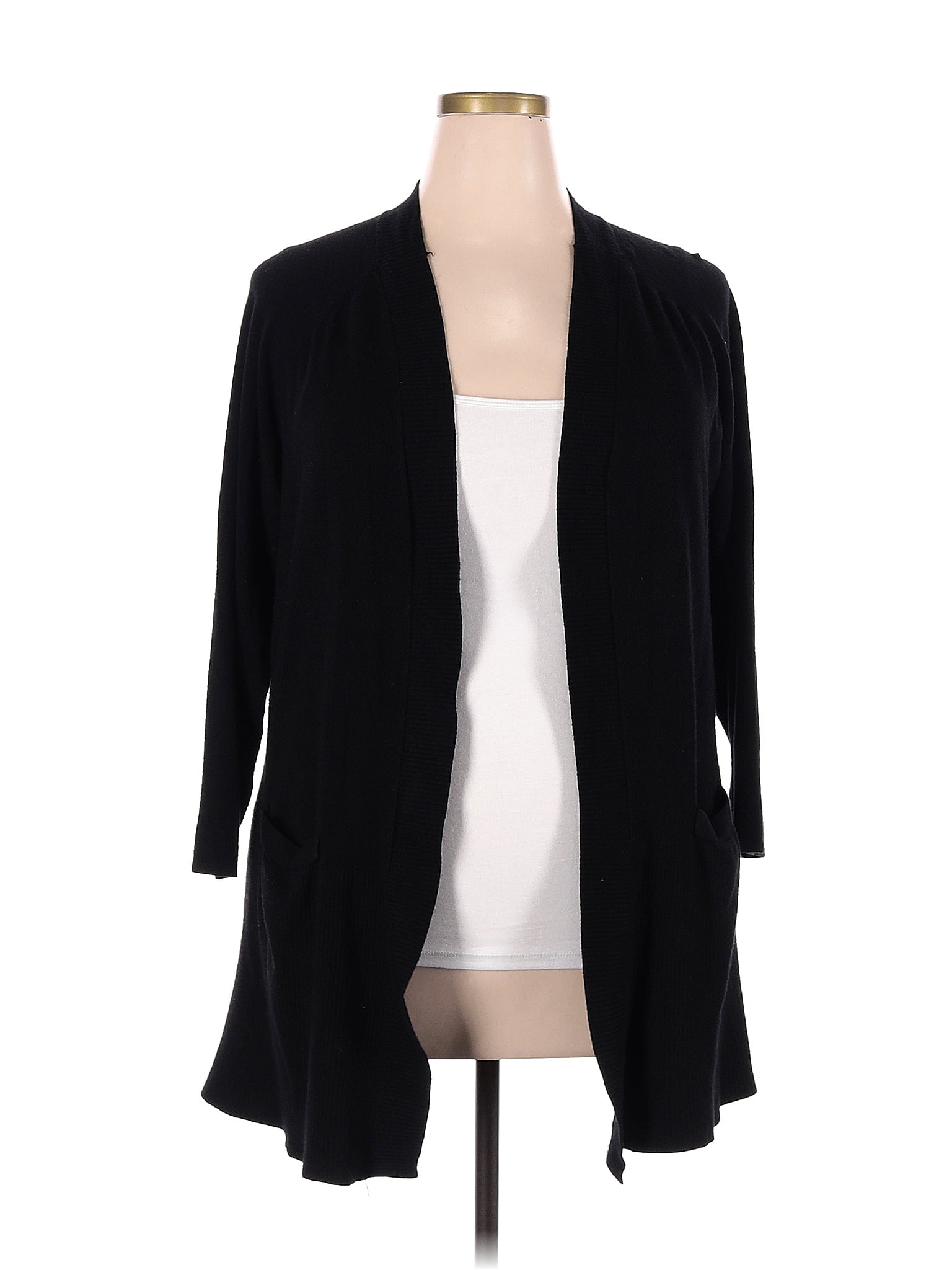 Premise Color Block Solid Black Cardigan Size Xxl 56 Off Thredup